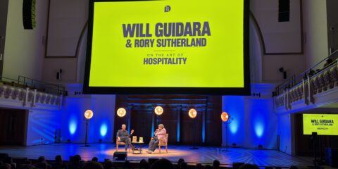 Scot Turner founder of Auden Hospitality talking about an evening listening to Will Guidara and Rory Sutherland
