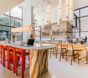 Porto interior restaurant red chair 900x600
