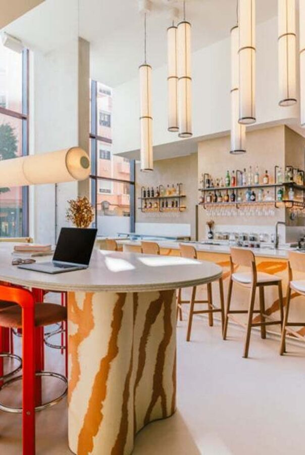 Porto interior restaurant red chair 900x600